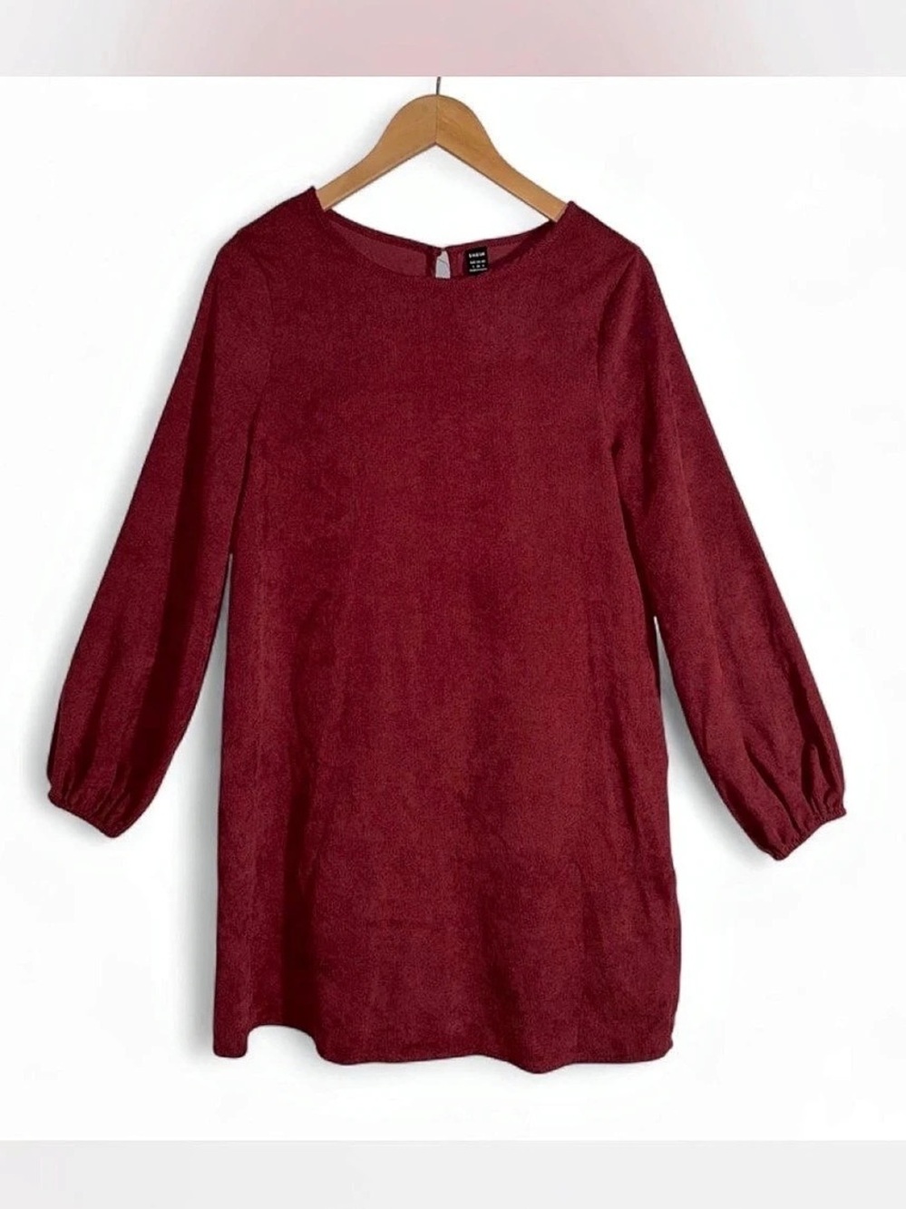 SHEIN Long Sleeve Burgundy Dress Size Small